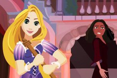 Развлечение Леди - Rapunzel Slacking